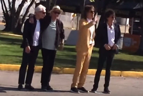 [Video] «The Rolling Stones» saludó a fanáticos chilenos en Estadio Nacional