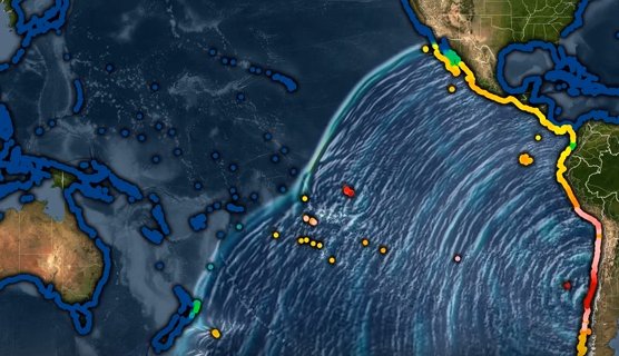 [Video] A 6 años del 27F: el PTWC publica un nuevo registro del alcance del tsunami en el mundo