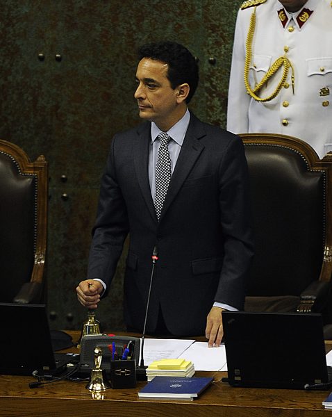 Marco Antonio Núñez, PPD, presidente saliente de la Cámara. 