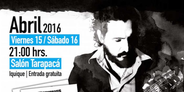 Músico Cristián Sanhueza presenta su trabajo «Tambobrass Acústica» en Salón Tarapacá de Iquique, 15 y 16 de abril