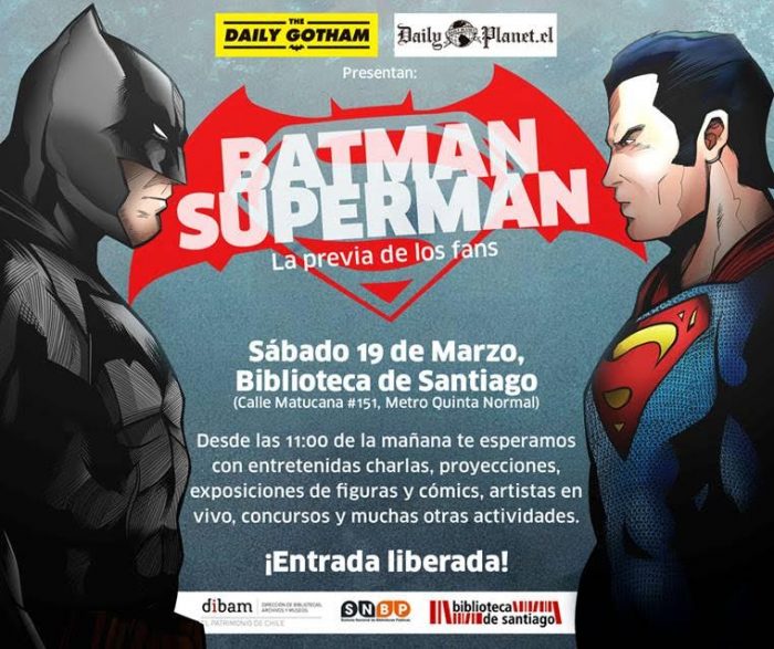 Batman y Superman se enfrentarán en la Biblioteca de Santiago