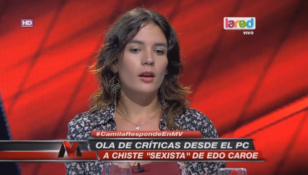 [VIDEO] Camila Vallejo y sus reacciones ante la rutina de Edo Caroe