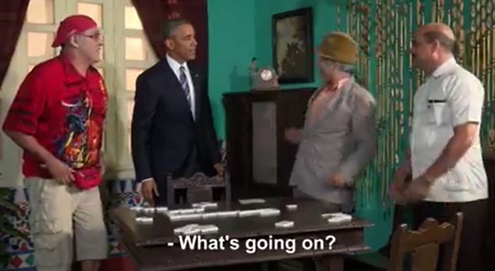 [VIDEO] Obama se reúne con Pánfilo en una entretenida partida de dominó