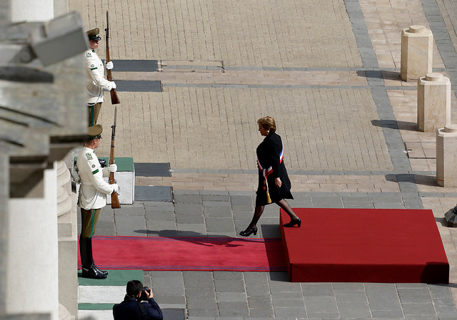 [Galeria] La despedida de Bachelet en La Moneda a Patricio Aylwin