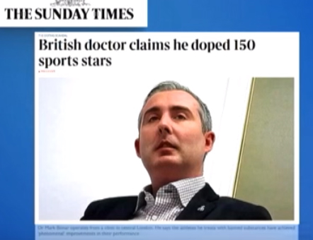 [Video] Doctor británico reconoce haber dopado a 150 deportistas de alto nivel en los últimos 6 años