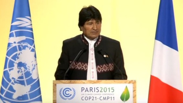 [VIDEO] La intervención de Evo Morales en el acuerdo de París contra el cambio climático