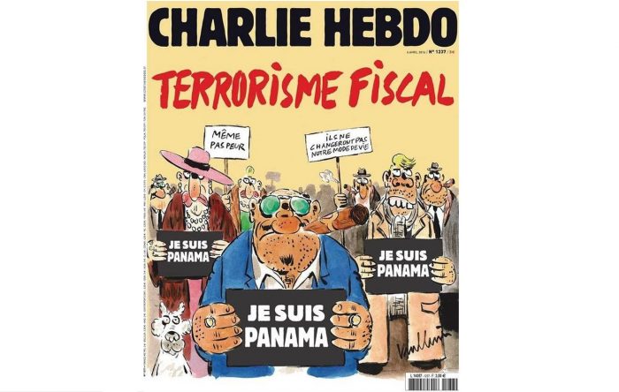 «Terrorismo fiscal»: Charlie Hebdo dedicó su portada a los millonarios involucrados en los Papeles de Panamá