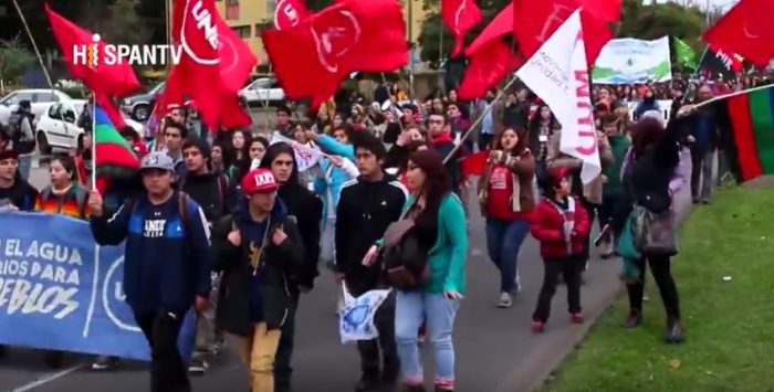 [VIDEO] Movilizaciones en el sur de Chile exigiendo la recuperación de recursos naturales