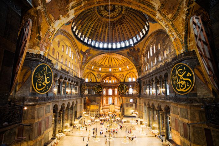 Interior de Santa Sofía en Istambul