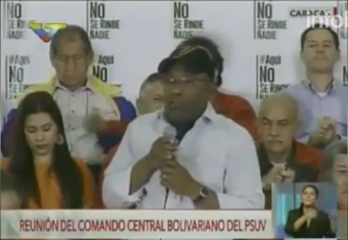 [VIDEO] Polémico discurso de Istúriz: «Para el chavismo la Asamblea Nacional no existe»
