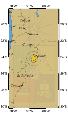 Temblor de magnitud 5,7 en regiones chilenas de Antofagasta y Atacama