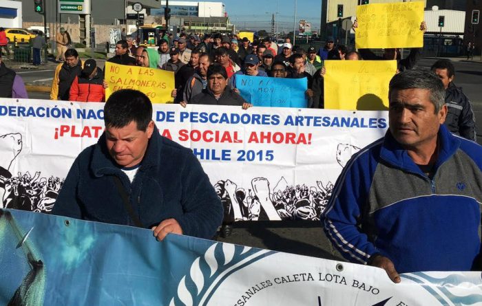 Pescadores marcharon en Concepción para exigir anulación de «Ley Longueira»
