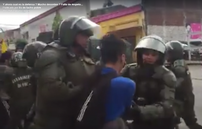 [VIDEO] Detención irregular de Carabineros a estudiantes en marcha pacífica por la educación en Temuco