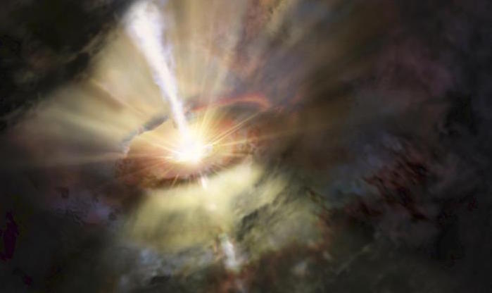 Astrónomos observan desde Chile un frío diluvio intergaláctico que alimenta agujero negro