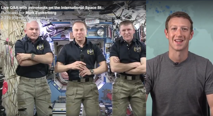 [VIDEO] Histórico: Facebook transmite en vivo por primera vez desde el espacio