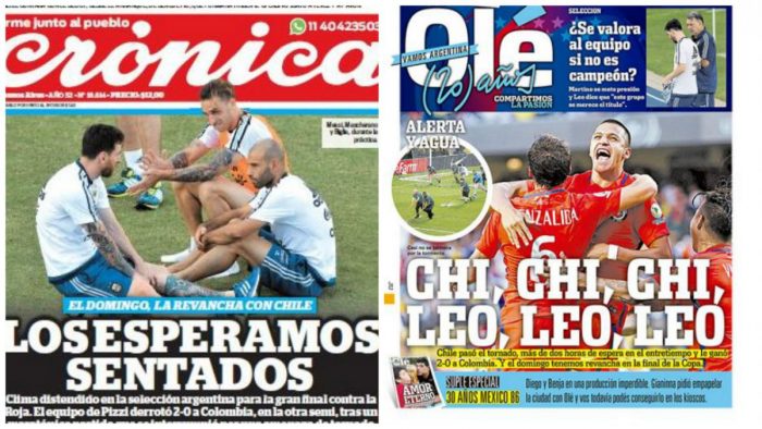«Los esperamos sentados»: prensa argentina ningunea a La Roja