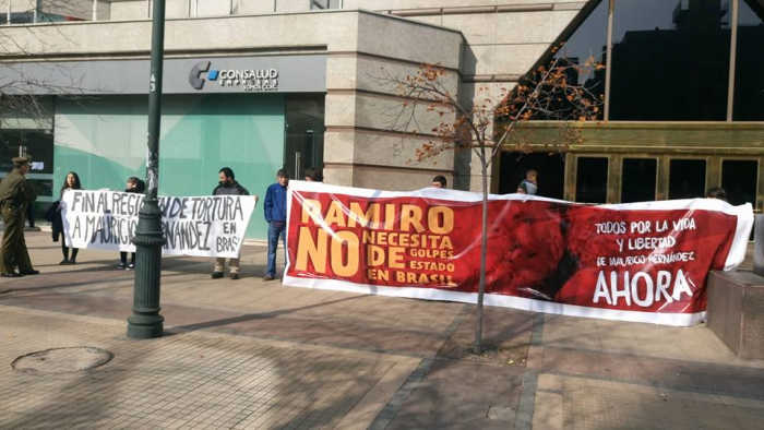 Activistas protestan frente a la Embajada de Brasil por la libertad de «Ramiro», ex líder del FPMR