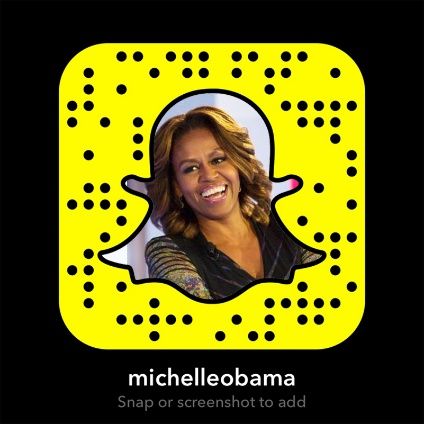 Michelle Obama se une a Snapchat para animar a jóvenes a seguir su agenda