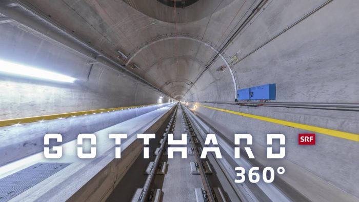 [VIDEO] Gotthard: Haz un recorrido en 360° por el túnel más largo del mundo