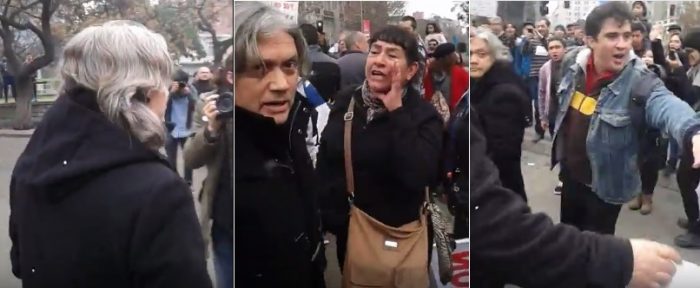 [Video de marcha contra AFP] «¡Ándate!», le decían al senador Navarro y se tuvo que ir