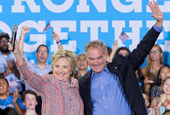 Hillary Clinton anuncia al senador Tim Kaine como su formula vicepresidencial