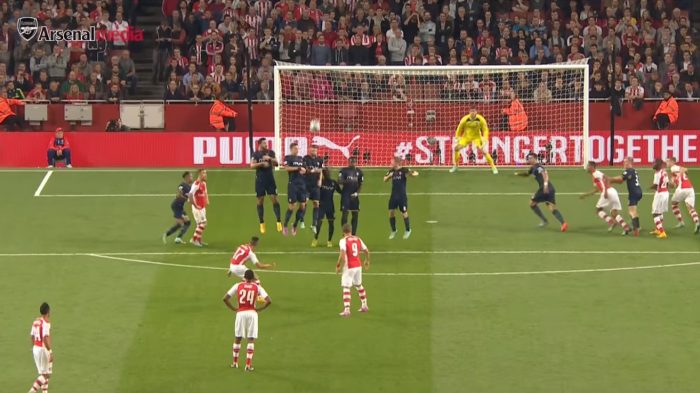 [VIDEO] Arsenal publica ranking de los mejores tiros libres y corona a Alexis Sánchez en el primer lugar