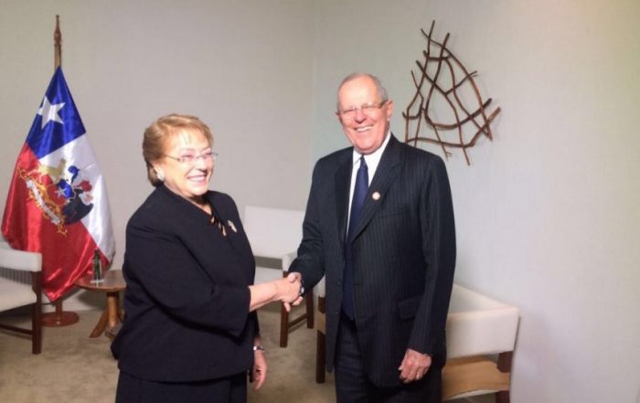 Bachelet y Kuczynski se reúnen por primera vez desde elecciones en Perú