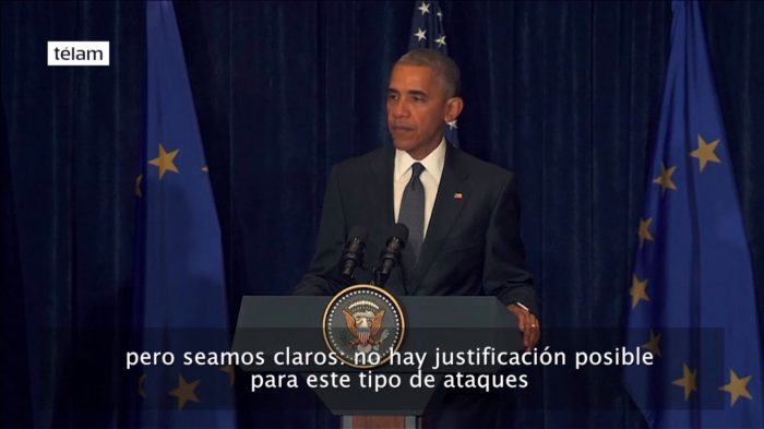 [VIDEO] Obama: «No hay justificación para este tipo de ataques o cualquier tipo de violencia contra las fuerzas del orden»