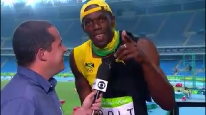 [VIDEO] Usain Bolt celebró su primer oro en Río cantando «One Love» de Bob Marley