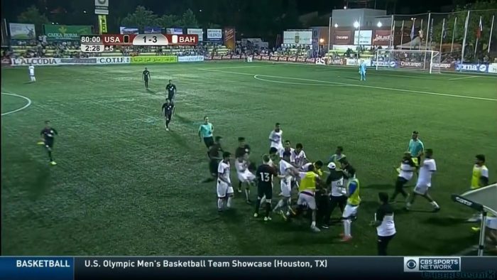 [VIDEO] Batalla campal en la cancha por «pelotazo» durante partido sub 20 entre EE.UU. Y Bahrein