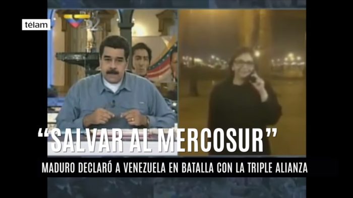 [VIDEO] Maduro dice que Venezuela «se declara en batalla» para salvar al Mercosur «de la ultraderecha»