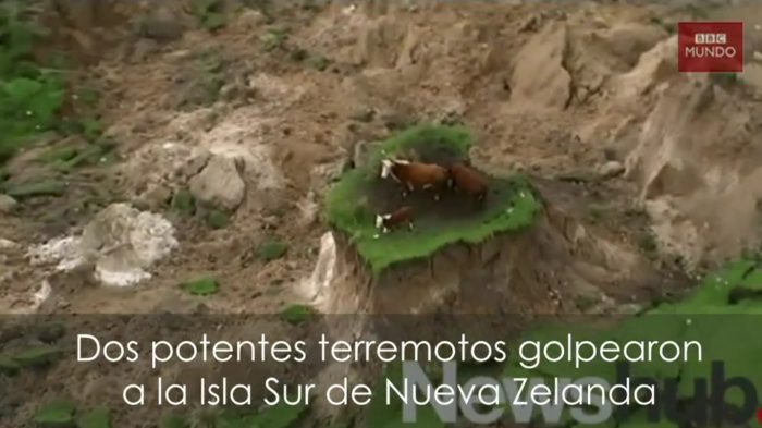 [VIDEO] Imágenes aéreas de la destrucción que dejaron dos potentes terremotos en Nueva Zelanda