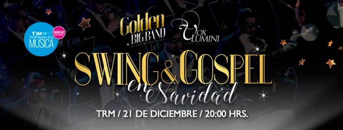 Concierto Swing y Gospel en Navidad con Golden Big Band TRM y Vox Lumini en Teatro Regional del Maule