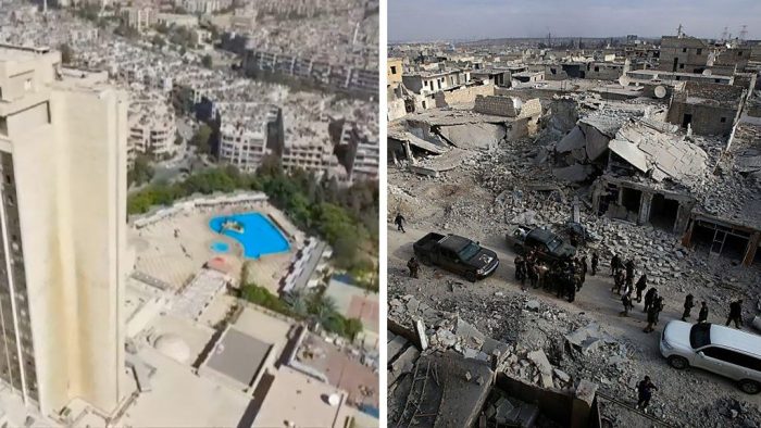 [VIDEO] El impactante contraste entre el oeste de Alepo controlado por el gobierno de Siria y el este rebelde a punto de caer