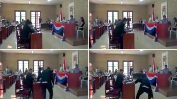 [VIDEO] Concejal paraguayo cae en la «broma de los gemidos» en plena sesión