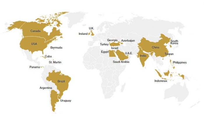 El mapa de los países en los que Donald Trump tendrá conflictos de interés cuando asuma la Presidencia de EE.UU.