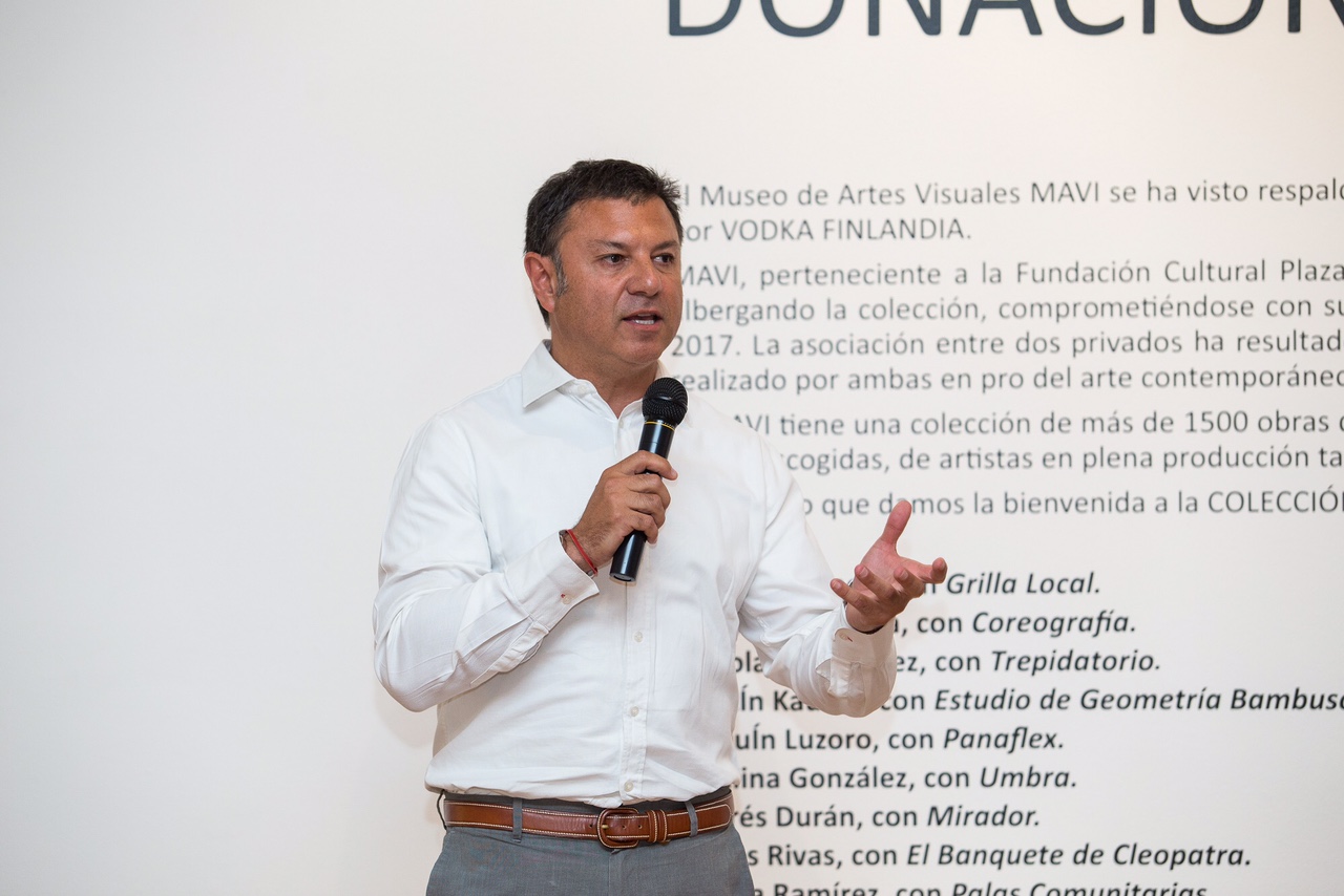 Ricardo Bruna en la inauguración de la COLECCIÓN FINLANDIA donación a MAVI