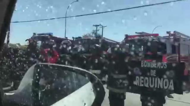 [VIDEO] En conmovedora caravana, cuerpo de bombero fallecido viaja hacia Talagante