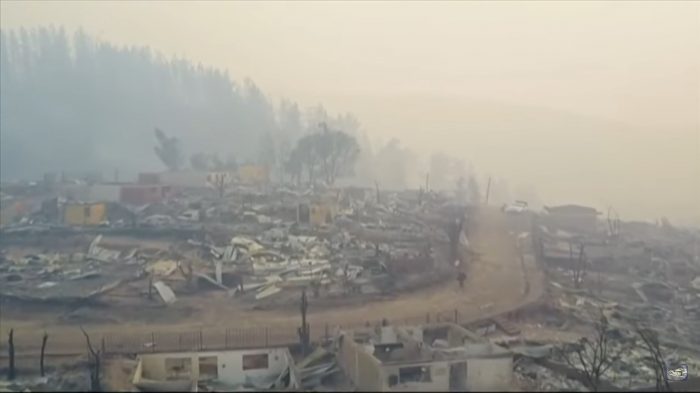 [VIDEO] El desolador panorama desde el aire de Santa Olga tras incendio forestal