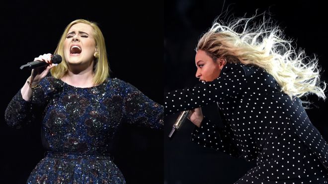Adele vs Beyoncé: ¿quién ganará la batalla de las divas de la música pop que marcará los Grammy 2017?