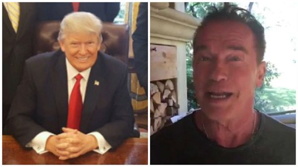 [VIDEO] Arnold Schwarzenegger le manda un mensaje a Donald Trump: «¿Por qué no nos intercambiamos los trabajos?»