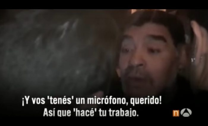 [VIDEO] Maradona tiene fuerte encuentro con la prensa española