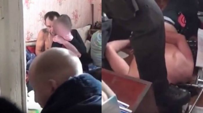 [VIDEO] Policia rusa rescata a niña de las manos de un drogadicto