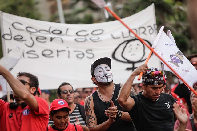 [FOTOS] Marcha del Frente de Trabajadores Mineros por las calles de Antofagasta en apoyo a huelguistas