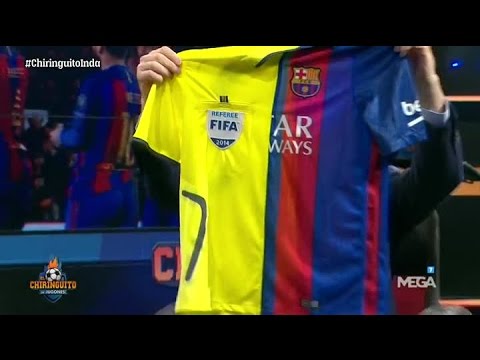 [VIDEO] Sigue la polémica por el arbitraje: periodista español presentó «la nueva camiseta del Barcelona»