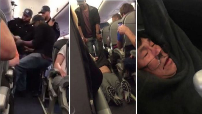 [VIDEO] El momento en que un pasajero es violentamente bajado de un vuelo por sobreventa de la aerolínea