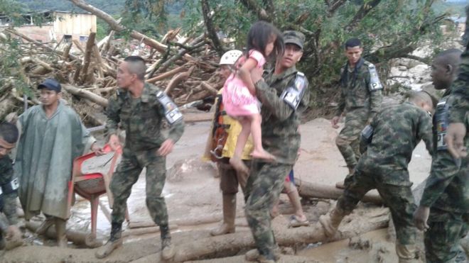 Al menos 250 muertos y 400 heridos por un deslave en Mocoa, en el sur de Colombia