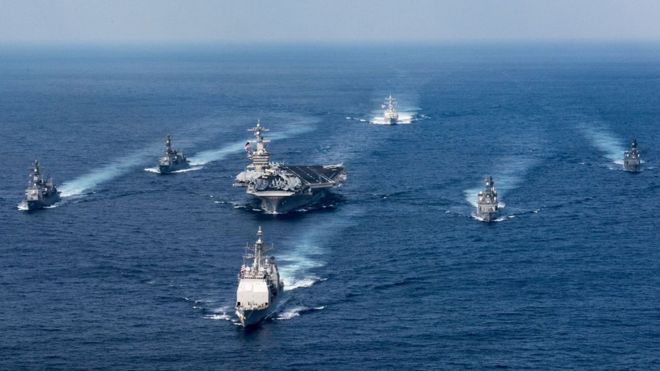 ¿Qué capacidad de armamento tiene la flota desplegada por EEUU hacia la península de Corea?