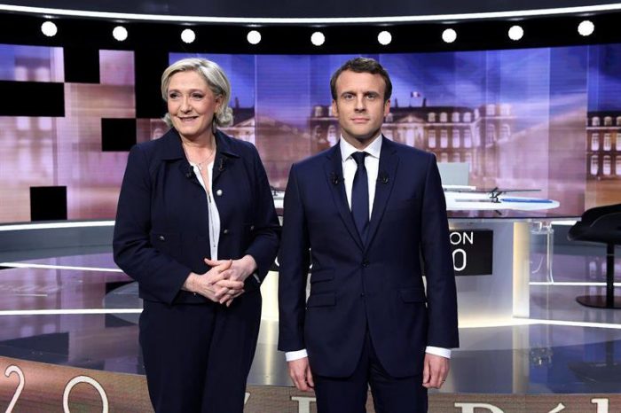 Macron y Marine Le Pen protagonizan áspero debate a tres días de la segunda vuelta en Francia