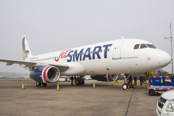 Jetsmart presentó su primer avión, con el que se sumará en la pelea por el mercado «low cost» en Chile